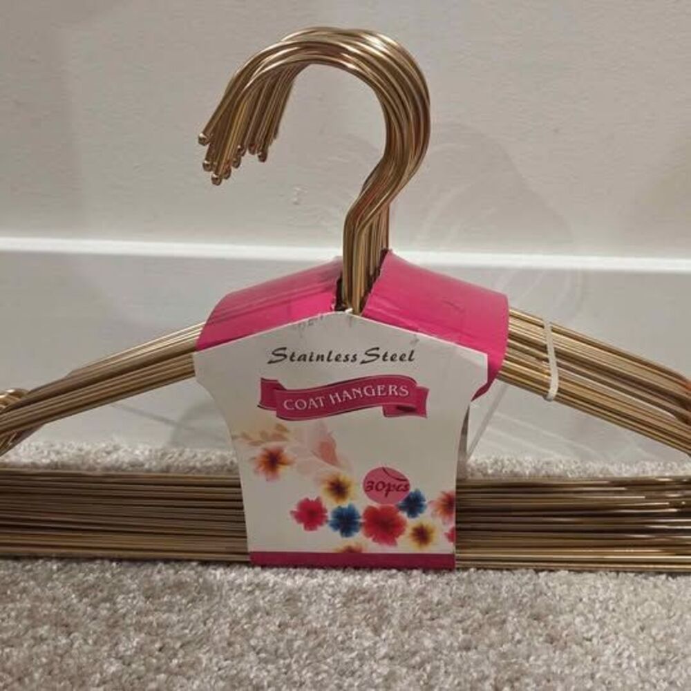 30 pack stainless steel coat hangers